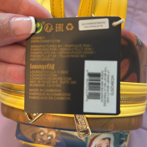 Loungefly Disney Beauty and the Beast Yellow Backpack - Picture 6 of 6